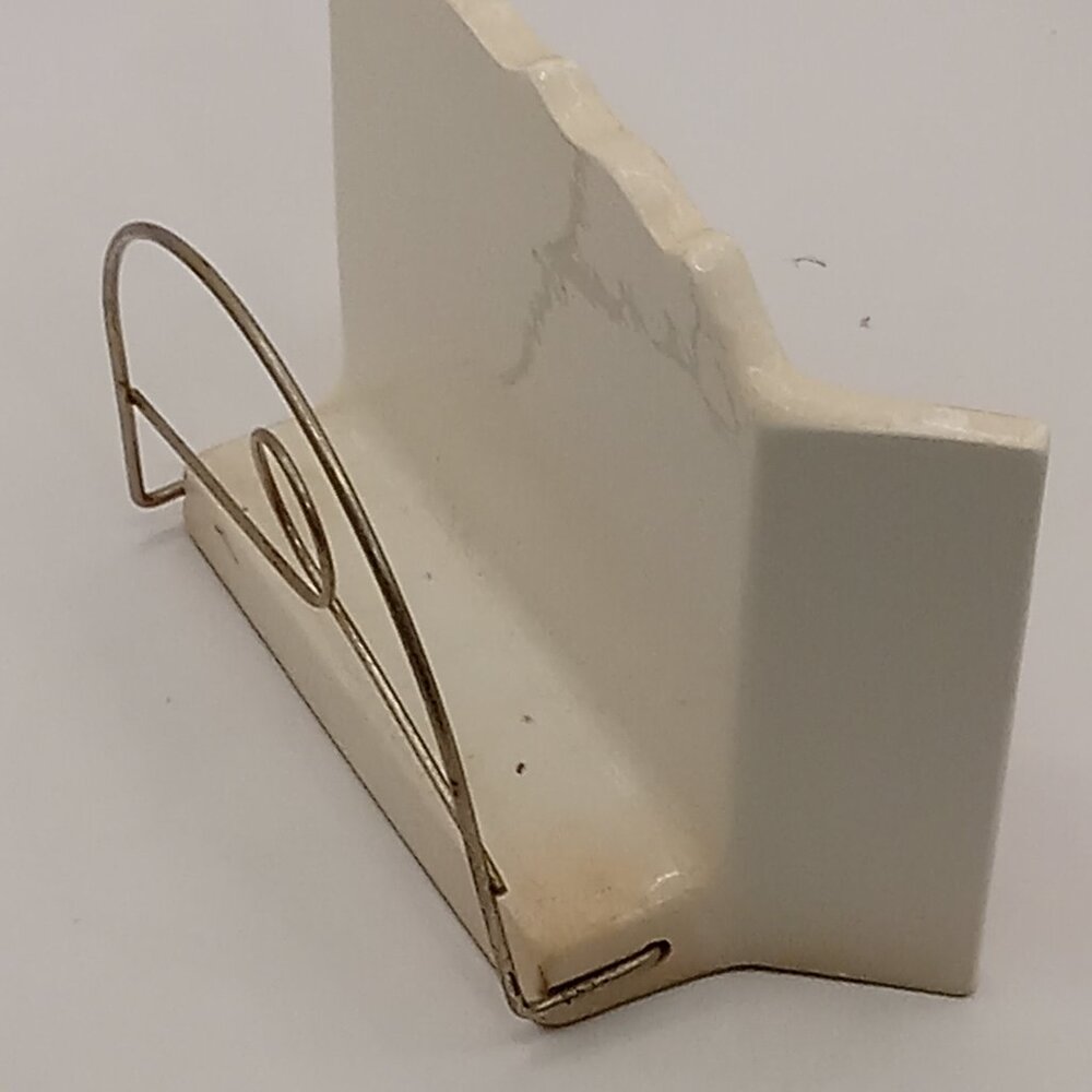 Vintage THANKFUL Ceramic Napkin Holder Kitchen Prayer Brown Thanksgiving Friends - Picture 14 of 14